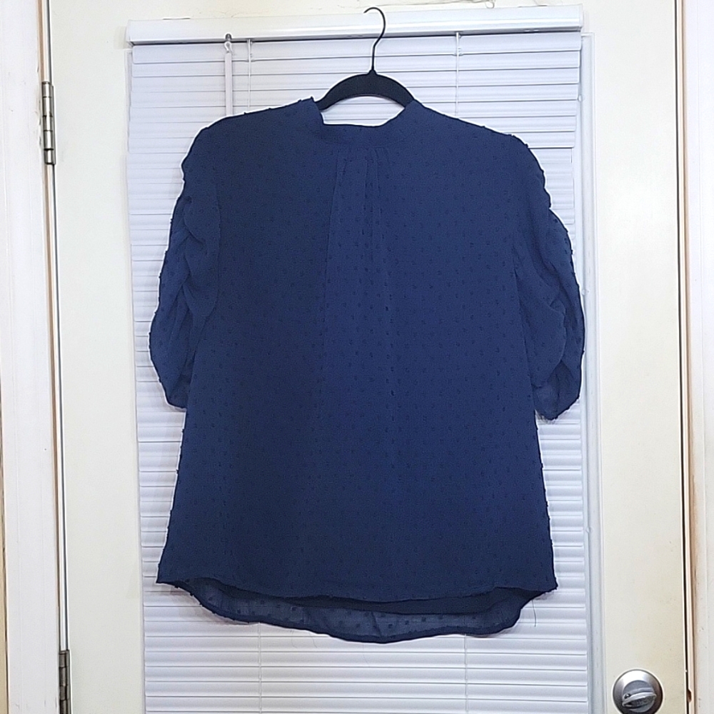 Swiss Dots Chiffon Blouse XL
